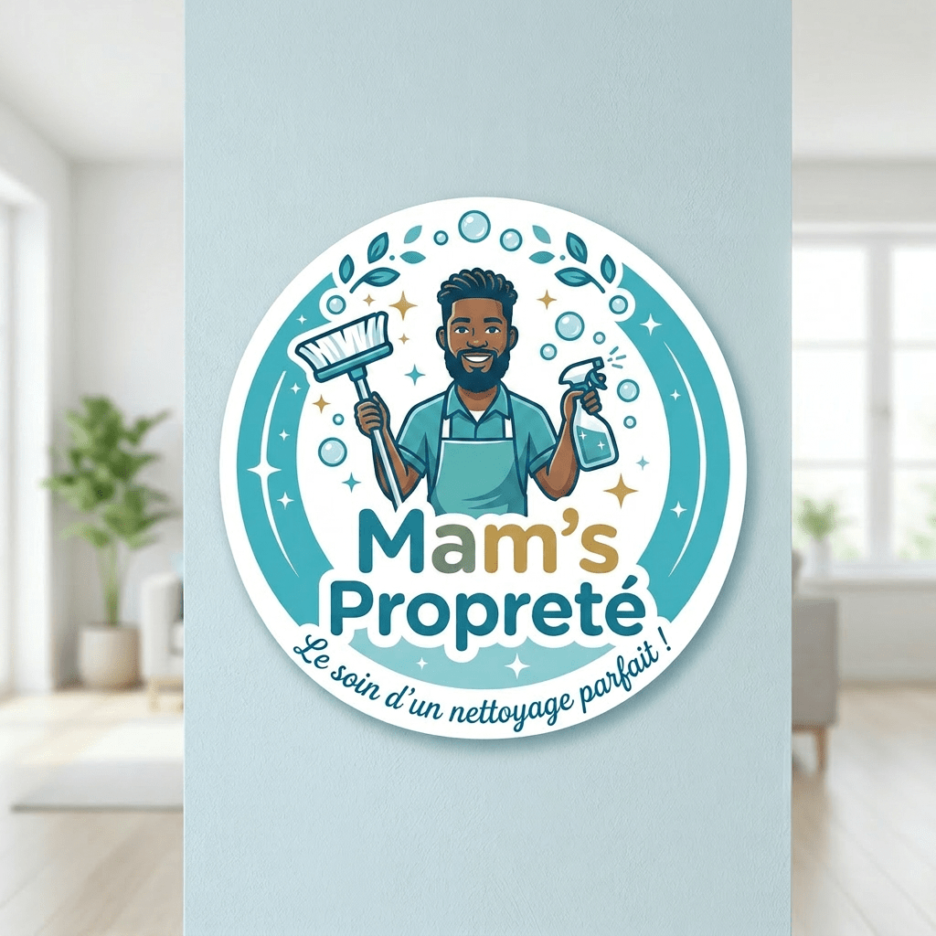 Website homepage for Mam's Propreté cleaning services with call to action to book now